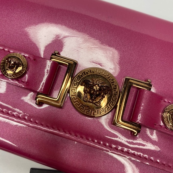 VERSACE WALLET CLUTCH WRISTLET FUSHIA PORTAFOGLIO - Picture 8 of 10